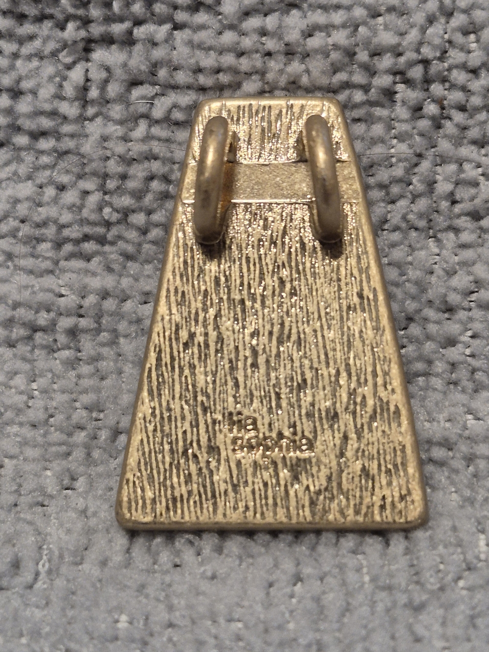 Gold-Trimmed Cream and Brown Marbled Pendant - Picture 2 of 2